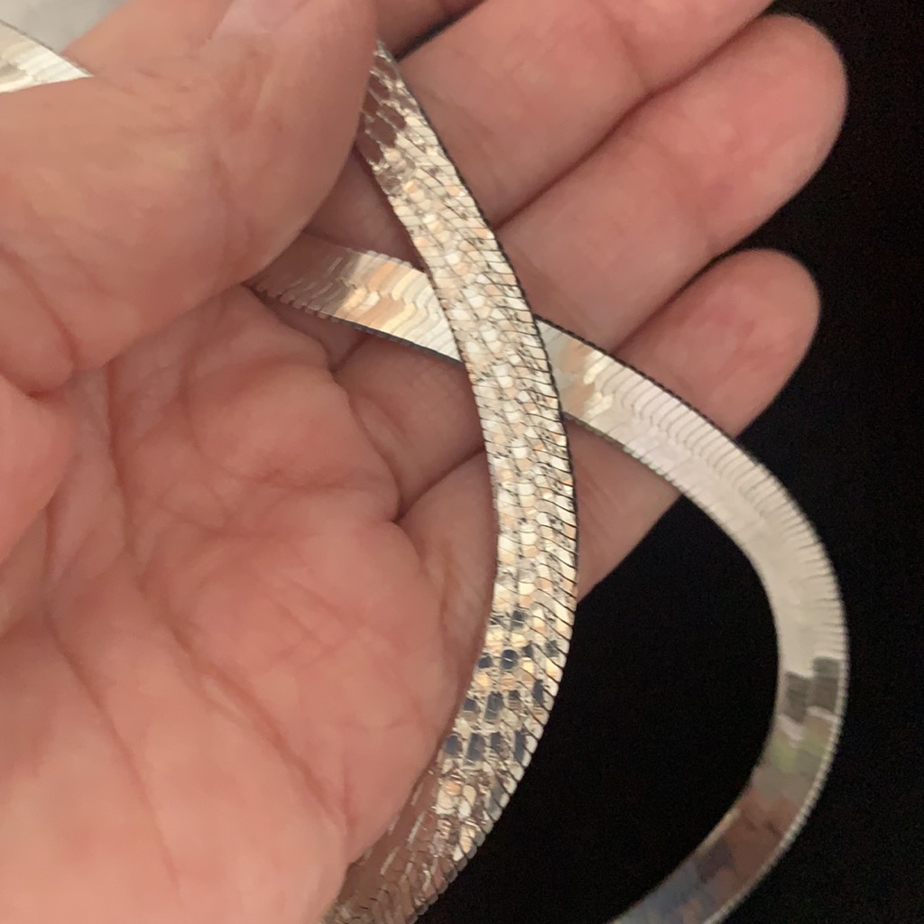 Italy (925) Ss Reversible Omega Neck Lace